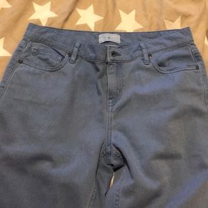 Light blue wide leg crop pants